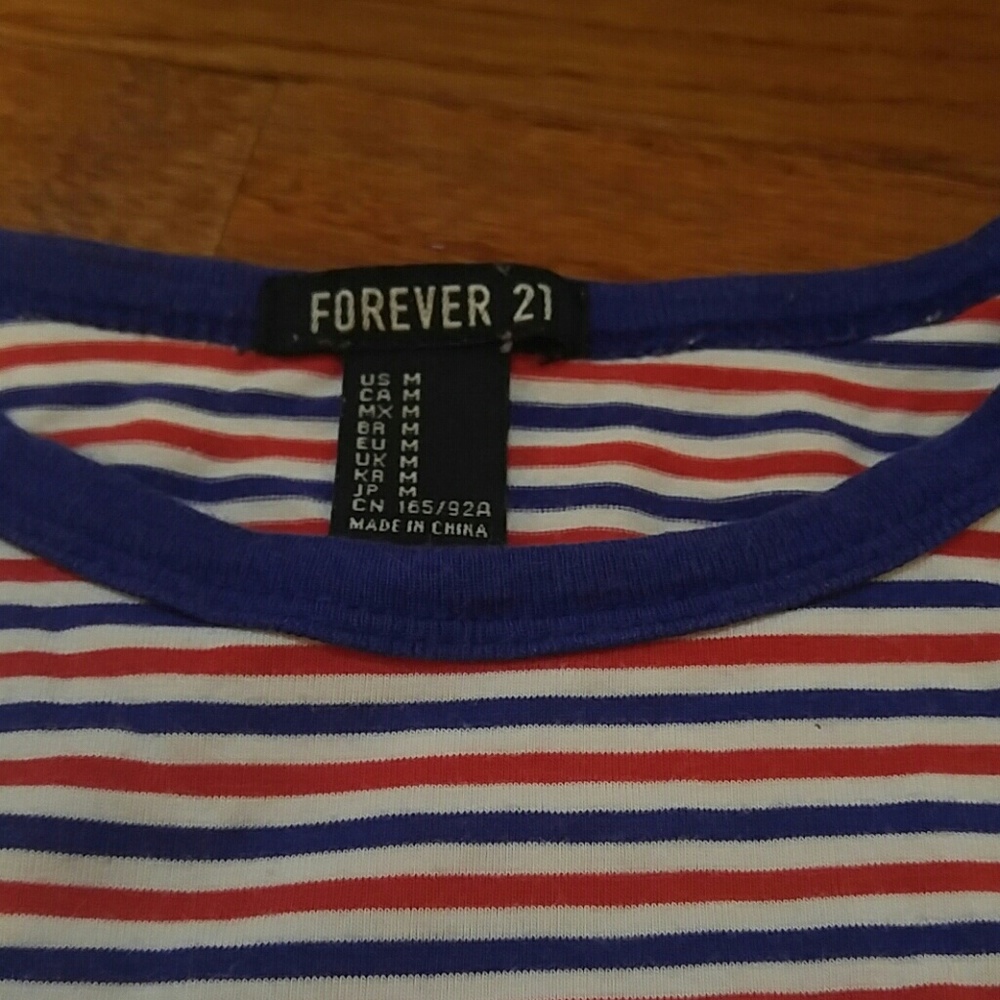 forever 21 striped tee